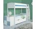 Uno S Detachable Bunk Bed with White Headboards and a Storage Drawer - view 1