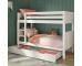 Trundle Tranquility: Stompa Classic Originals White Bunk with Drawer
