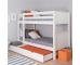 Effortless Hosting: Stompa Classic Originals White Bunk with Trundle Bed & Mattress