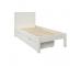 Classic Low End Single Bed in White with a Pair of Drawers - view 2