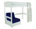 Uno S Highsleeper incl. Desk & Chair Bed in Blue - White Headboards - view 2