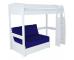 Uno S Highsleeper incl. Sofa Bed in Blue - White Headboards - view 2