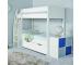 Uno S Detachable Bunk Bed with White Headboards and a Storage Drawer - view 2