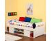 Uno Storage Cabin Bed with White Doors - view 1