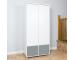 Uno S Tall Wardrobe White - incl. Small Grey Doors - view 2