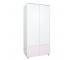 Uno S Tall Wardrobe White - incl. Small Pink Doors - view 1