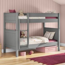 Classic Bunk Bed in Grey Lifestyle Angled Zoomed