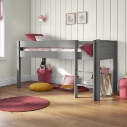 Classic Mid Sleeper in Grey Standard UK Single Size Lifestyle Angled