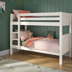 Childrens Classic Originals Bunk Bed in White UK Single size Lifestyle Angled Zoomed