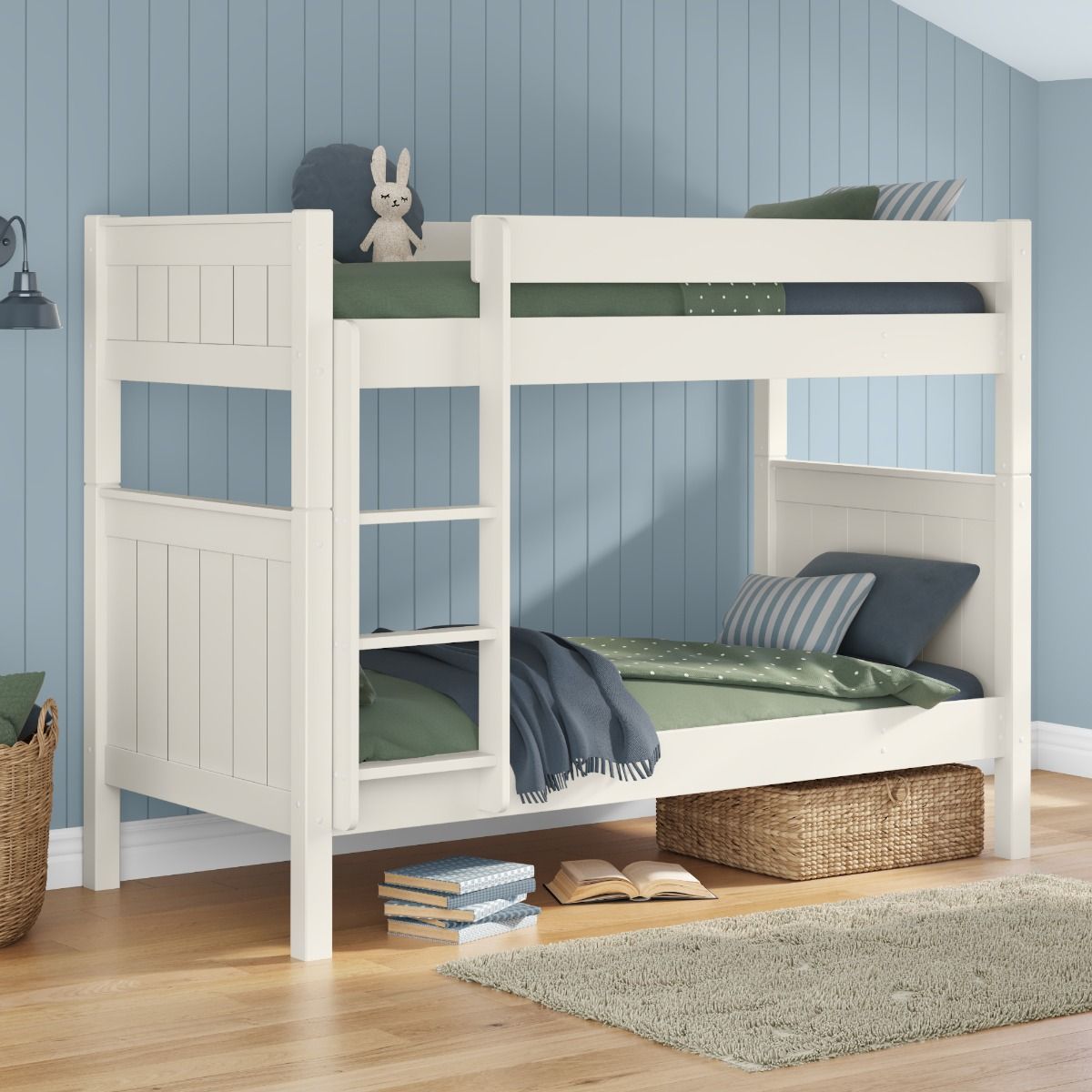 Classic Bunk Bed in White Lifestyle Angled