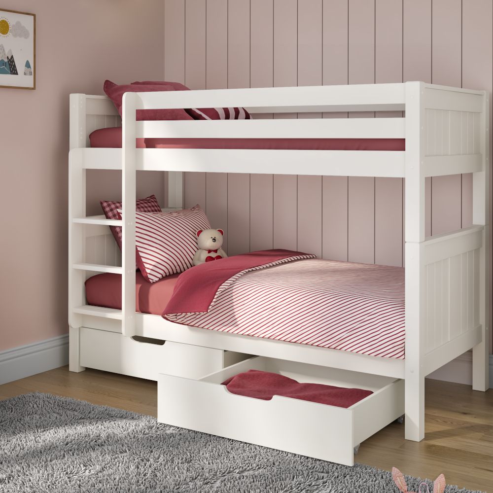 Childrens  Classic Originals Bunk Bed With Two Storage Drawers Lifestyle Angled Zoomed