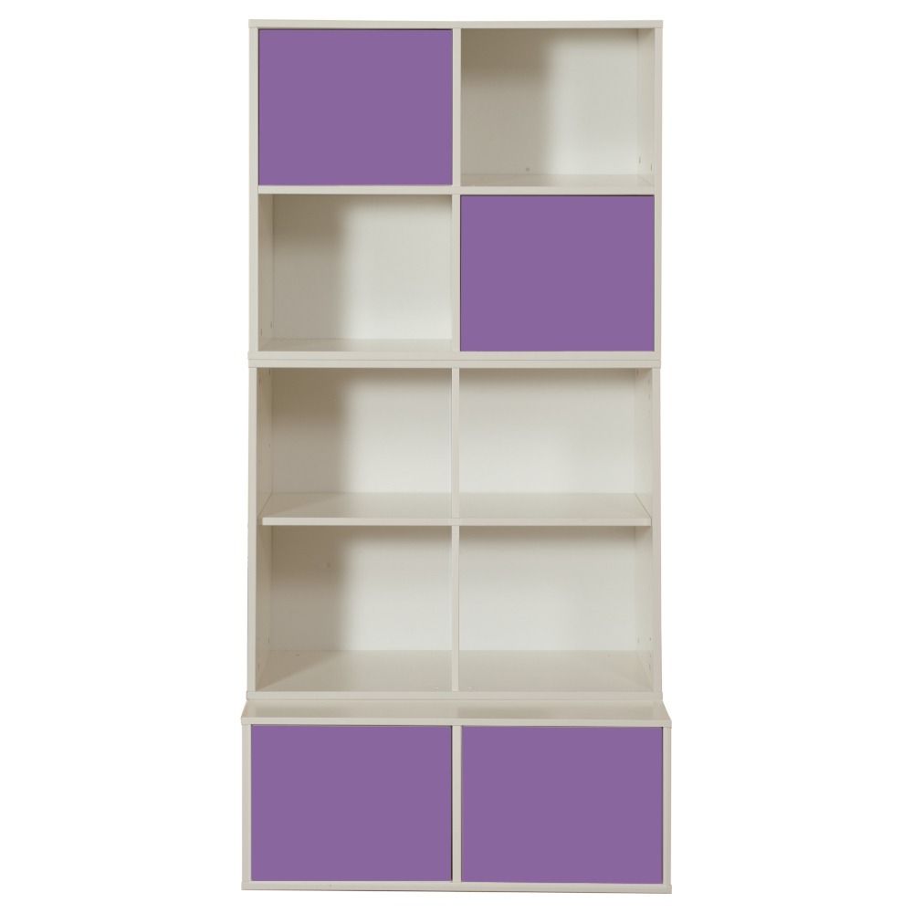 Uno S Storage Bundle A2 Including Deep Base Unit , 2 Cube Units and 4 Purple Doors Cut Out