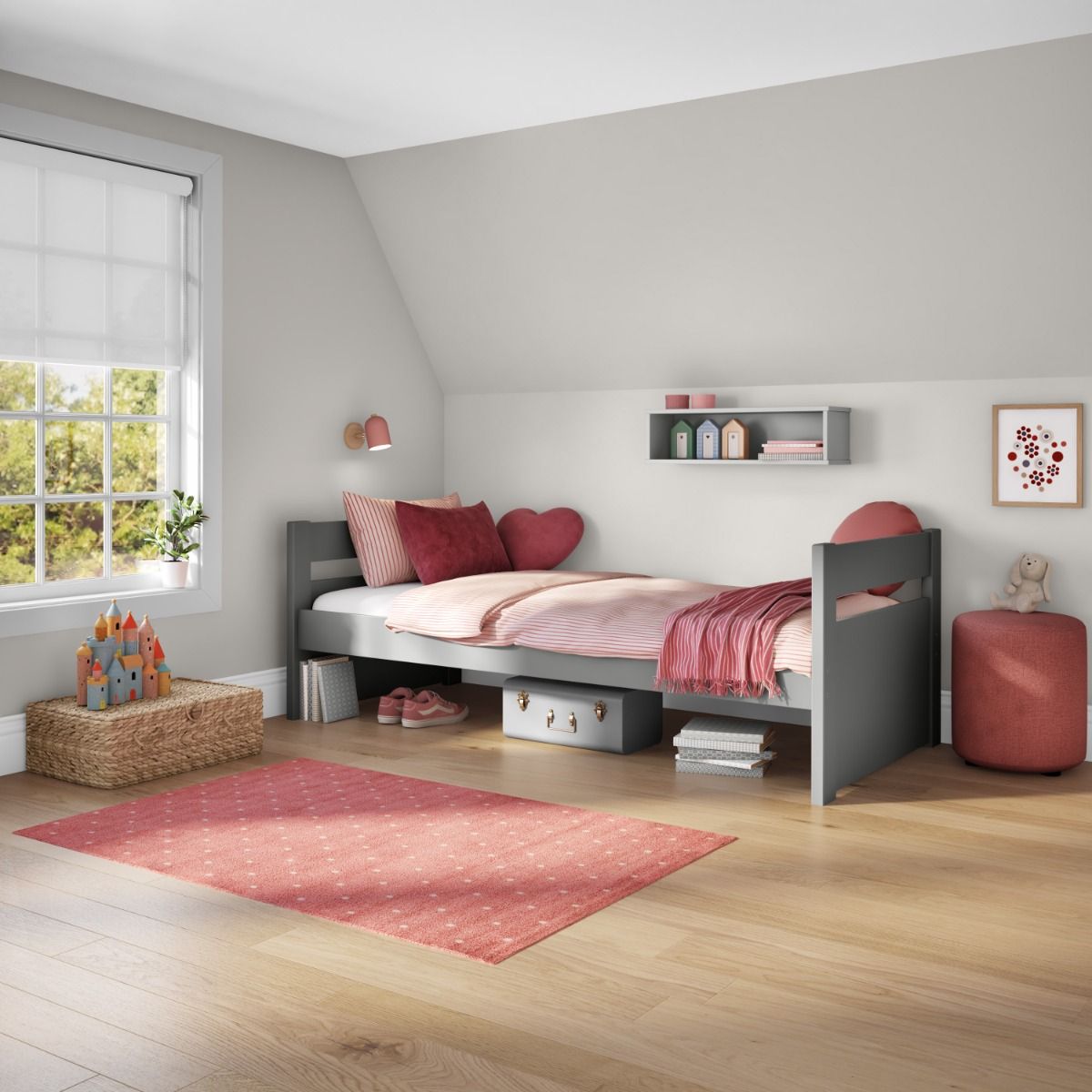 Uno White Cabin Bed Lifestyle Angled Zoomed